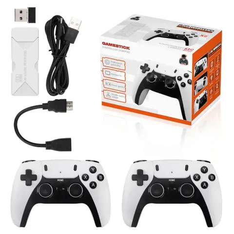 P5 Pro Retro Video Game Stick with wireless controllers - HD Game Console 40,000 Built-in Games For PSP N64 MAME PS1 GBA and more