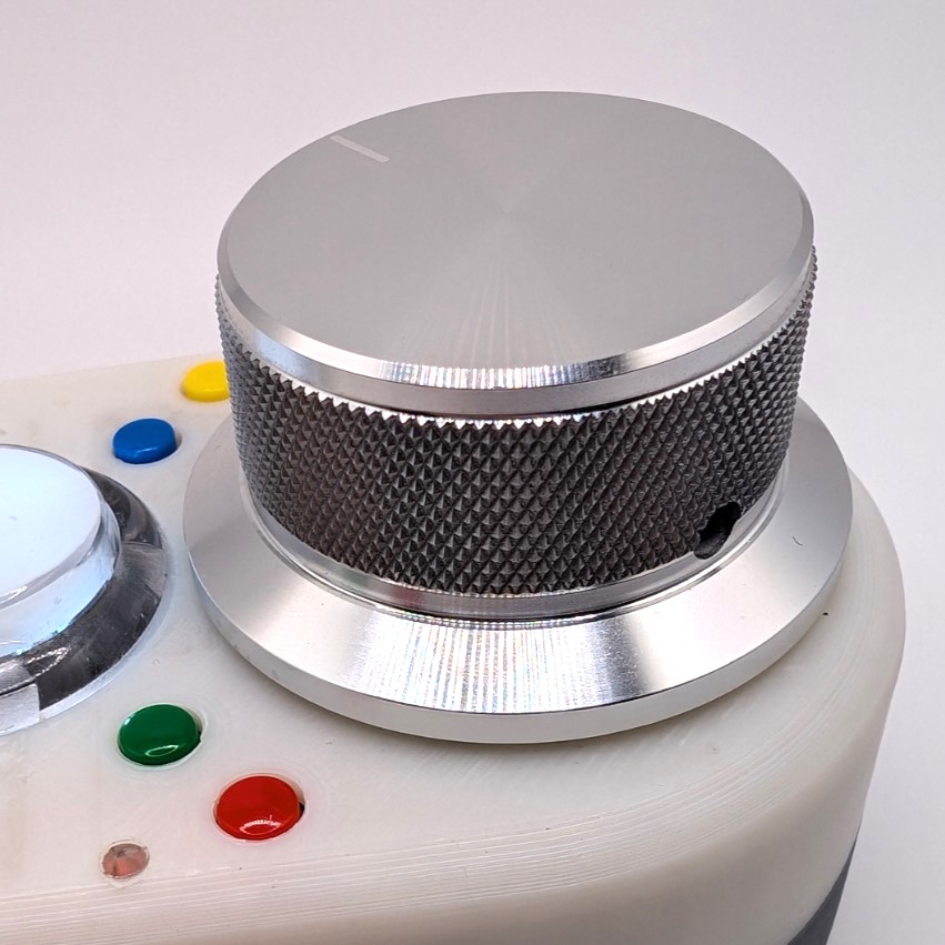 50mm solid metal spinner with grip pattern