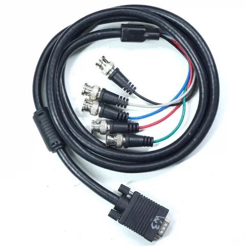 6FT or 10FT VGA DB15 RGB HV SVGA Male to 5 BNC Male CRT Monitor FPGA MiSTer Cable